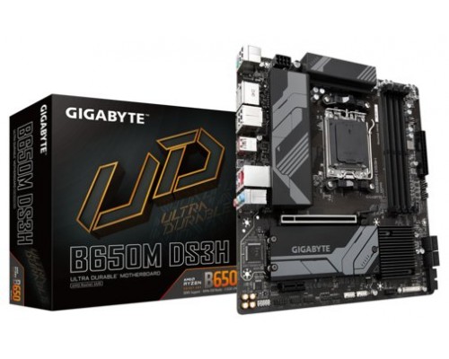 PLACA BASE AMD GIGABYTE B650M DS3H AM5 4xDDR5 HDMI+2DP 2M.2 2.5GBE (Espera 4 dias)